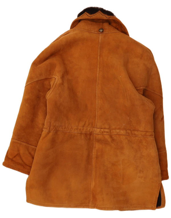 manteau en peau de mouton surdimensionné vintage pour femmes IT 44 Brun moyen