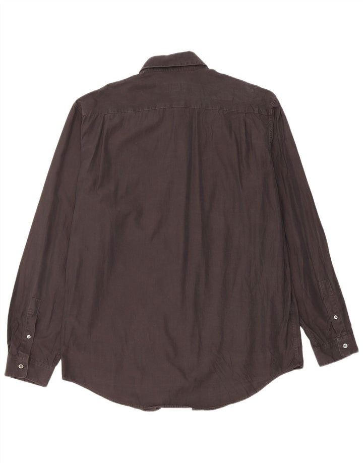 Calvin Klein Mens Shirt Size 43 Large Black Cotton
