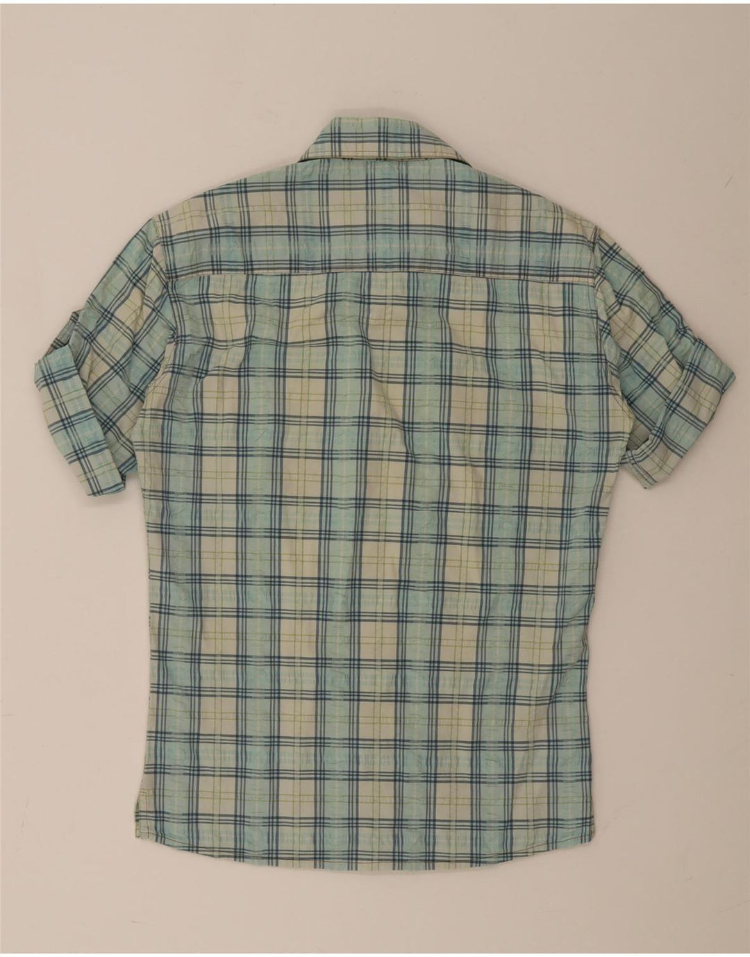 Dolce & Gabbana Mens Short Sleeve Shirt Medium Blue Check