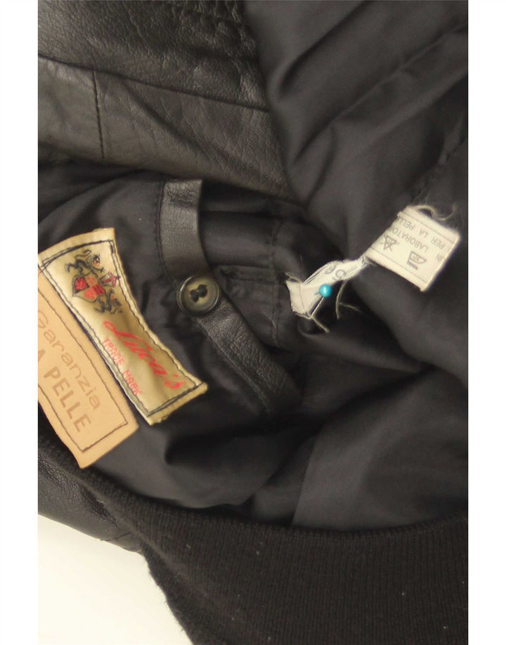 Vintage Herren Lederjacke UK 40 Large Schwarz