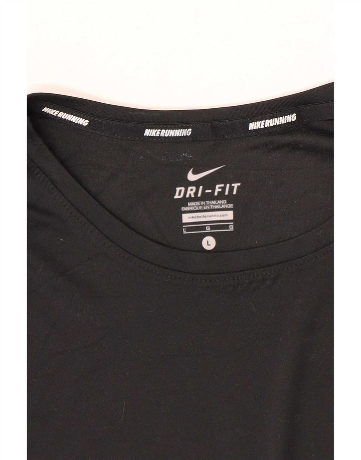 Nike Mens Running Short Sleeve T-Shirt Top Large Black