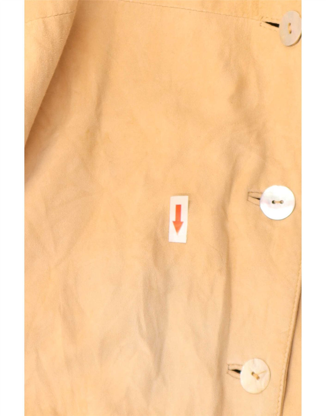 vintage Femme 4 Boutons Blazer En Daim Veste EU 42 Grand Beige