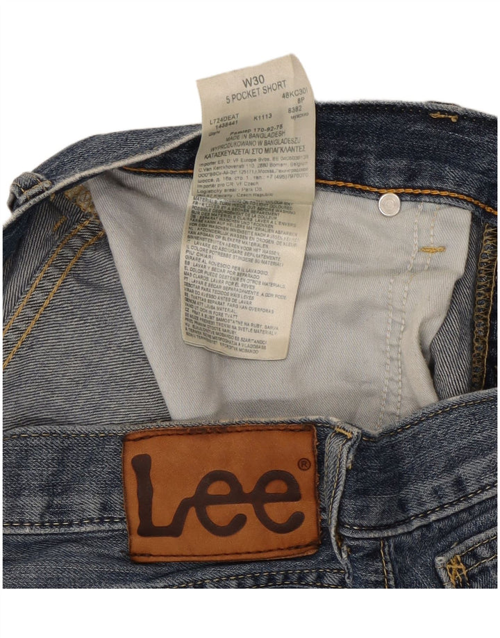 Lee Mens 5 Pocket Short Denim Shorts W30 Medium Blue Cotton