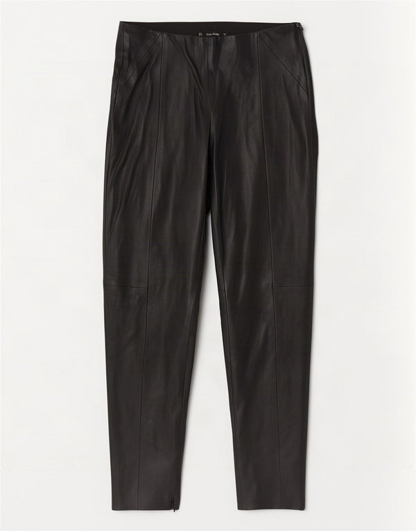 Zara Dame Skinny imiteret læderbukser Medium W28 L27 Sort Polyester