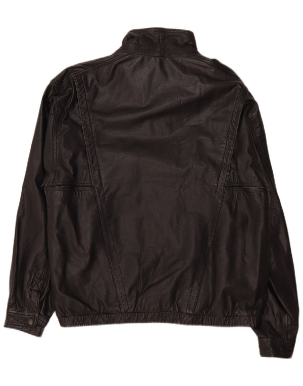Vintage Mens Leather Jacket UK 38 Medium Black