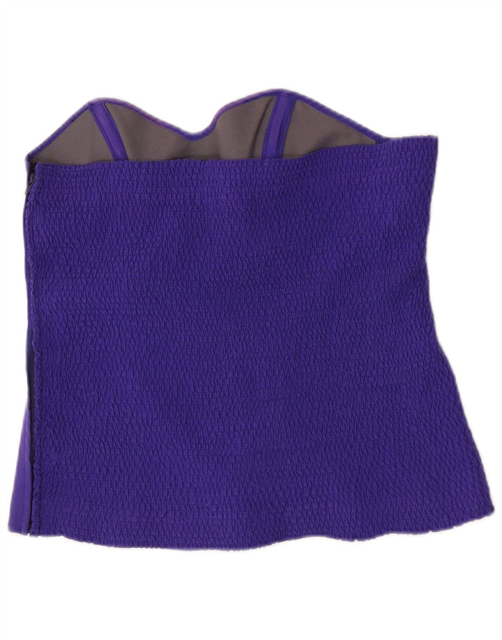 Pancaldi & B Womens Corset Top UK 8 Small Purple Silk