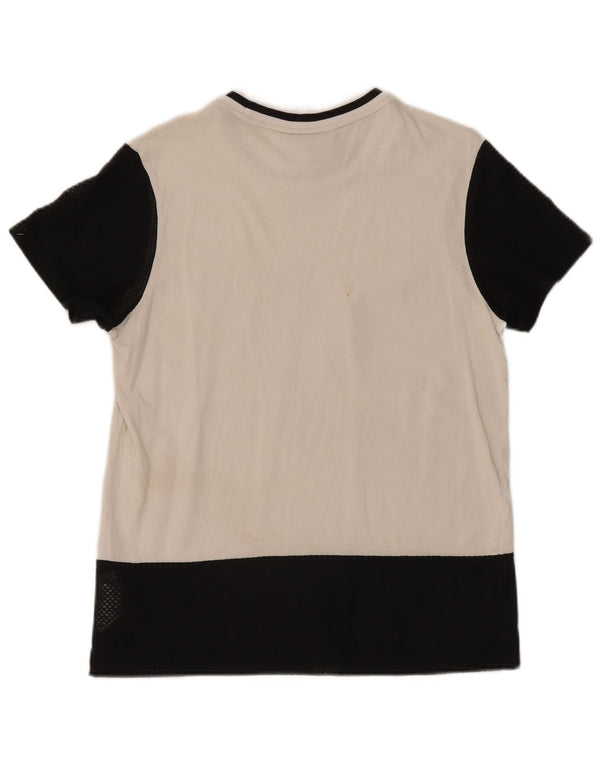 T-shirt grafica da donna Adidas Top UK 8 Small White Colourblock in cotone