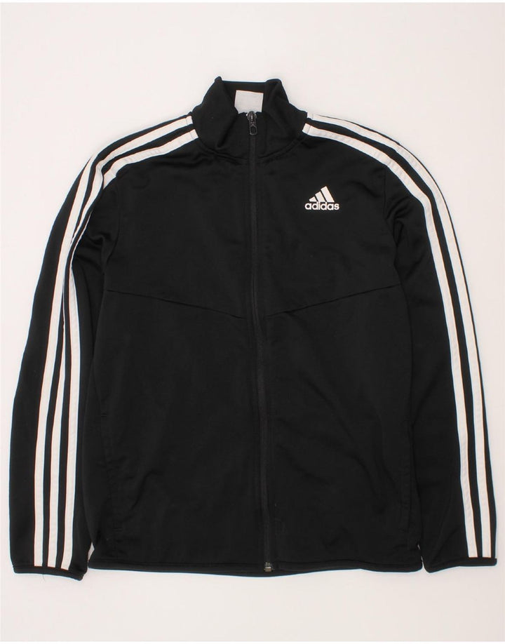 ADIDAS Boys Tracksuit Top Jacket 11-12 Years Black Polyester Vintage Adidas and Second-Hand Adidas from Messina Hembry 