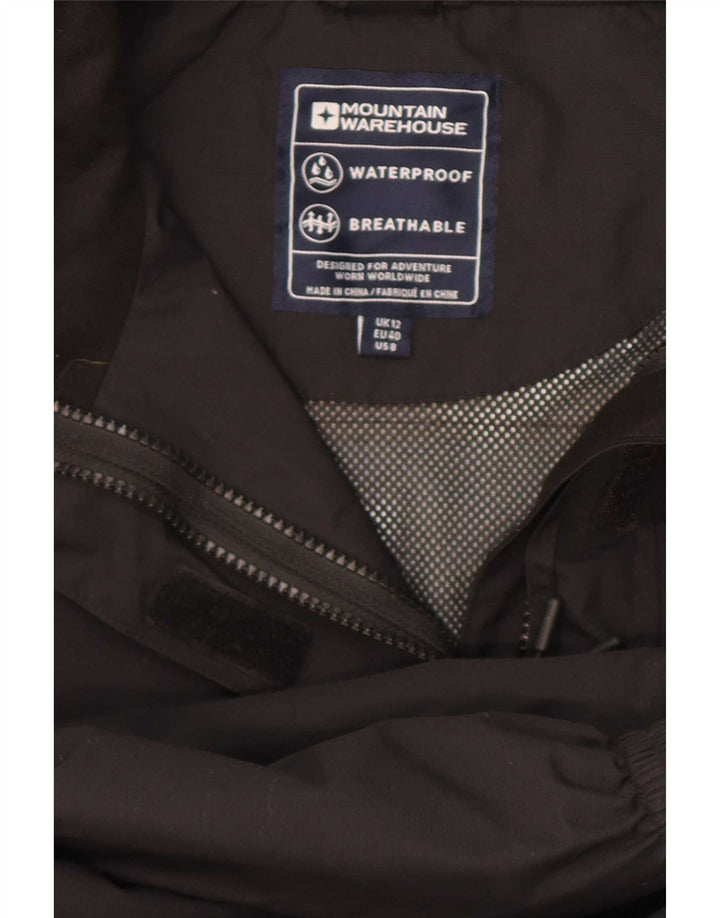 Chaqueta impermeable con capucha para mujer Mountain Warehouse UK 40 Mediano Poliéster negro