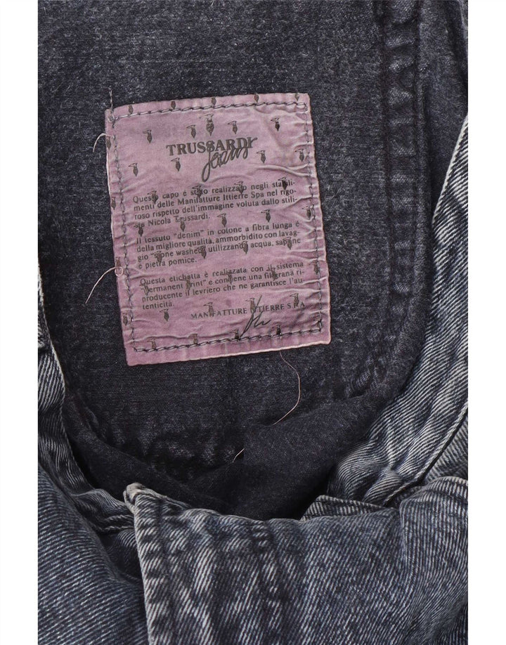Trussardi Mens Straight Jeans W42 L28 Blue Cotton