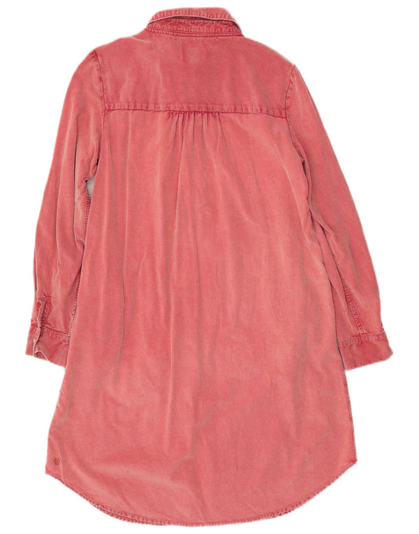 Abito camicia da donna in velluto a coste Fat Face UK 12 Cotone rosso medio