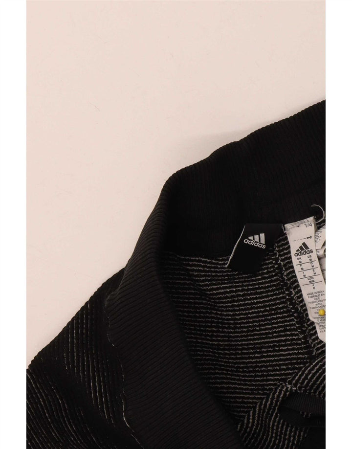 Pantaloni da tuta da uomo Adidas Joggers Medium Black Geometric Wool
