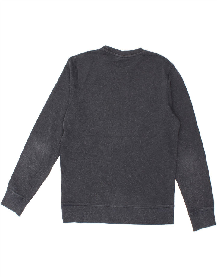 JACK & JONES Mens Graphic Sweatshirt Jumper Small Navy Blue Cotton Vintage Jack & Jones and Second-Hand Jack & Jones from Messina Hembry 
