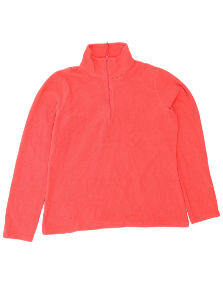 Mountain Warehouse Womens Zip Neck Fleece Jumper UK 14 Medium Red Polyester