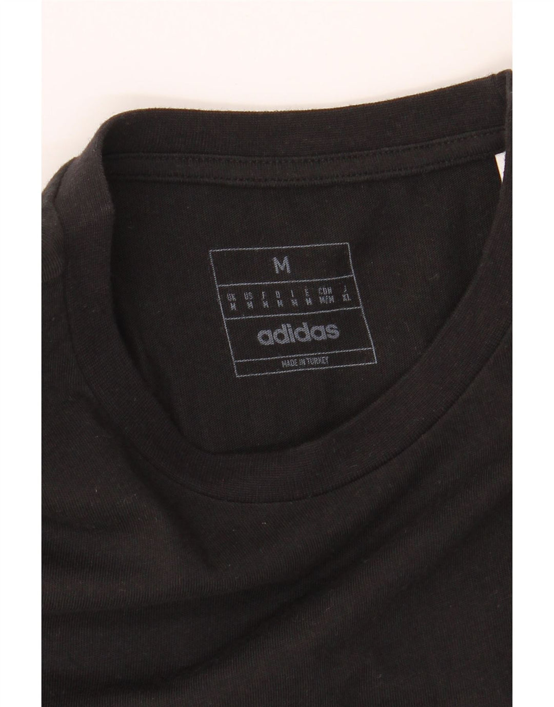 ADIDAS Mens Graphic T-Shirt Top Medium Black Cotton Vintage Adidas and Second-Hand Adidas from Messina Hembry 