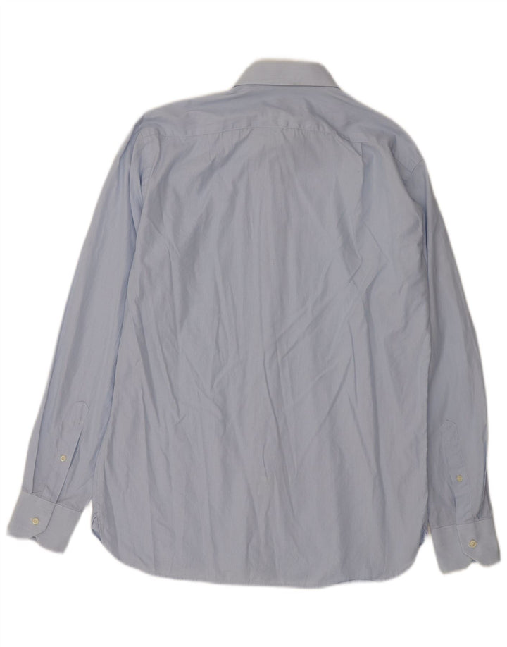 Boggi Milano Mens Shirt Size 38 15 1/2 Medium Blue Cotton