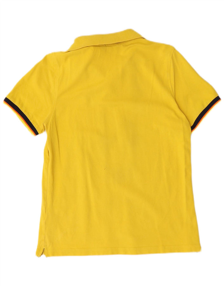 K-Way Herren-Poloshirt aus mittelgelber, gestreifter Baumwolle