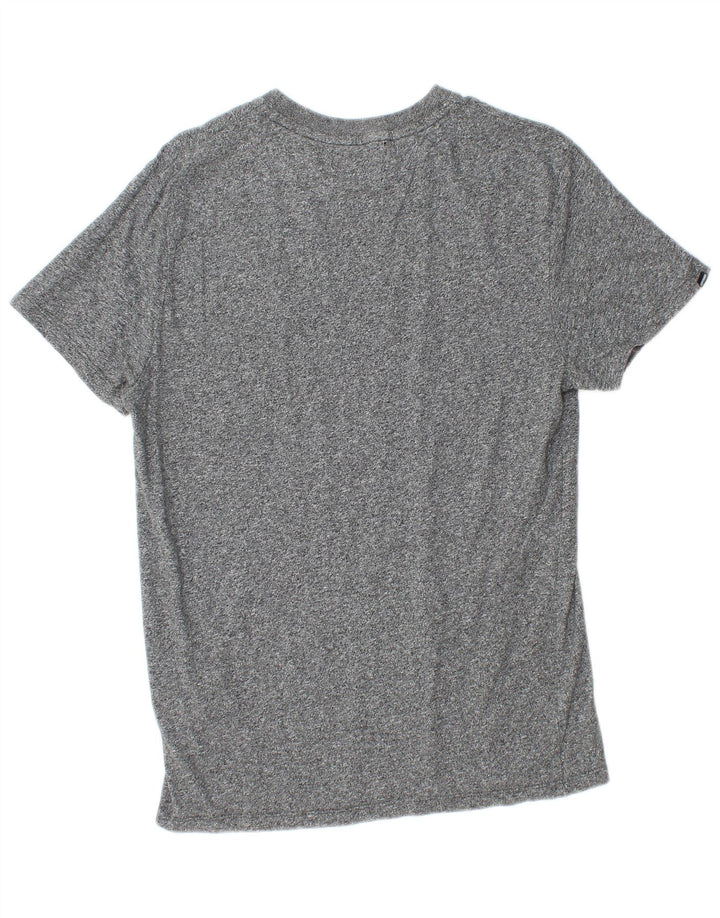 Superdry Mens T-Shirt Top Medium Grey Flecked Cotton