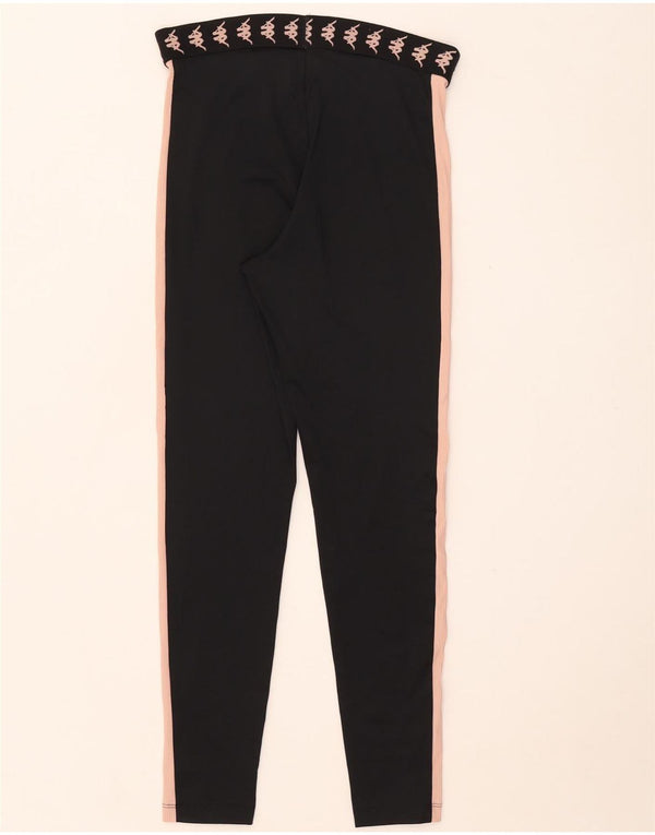 Kappa Womens Tezenis Grafiske Leggings UK 12 Medium Black Colourblock