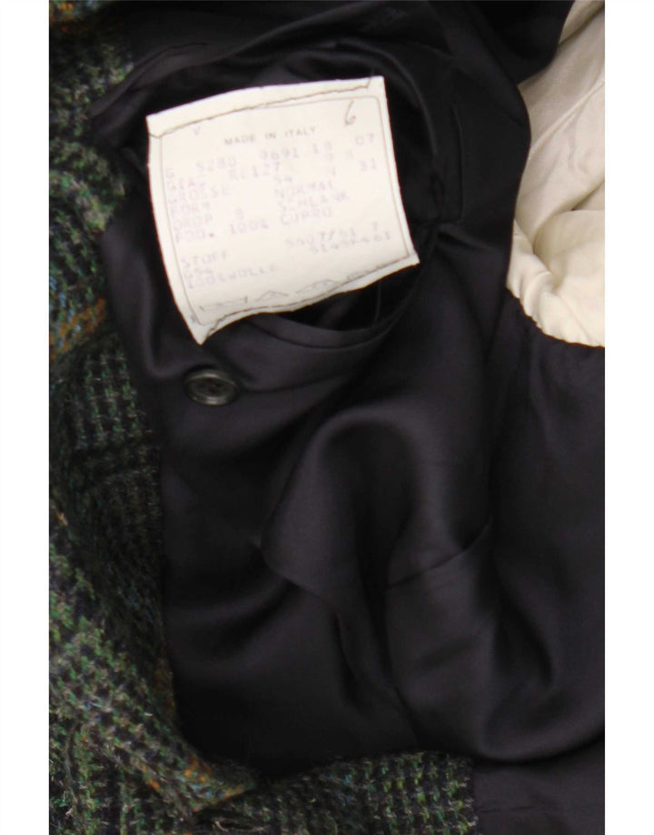 Giacca Blazer da Uomo a 2 Bottoni Nino Cerruti IT 54 2XL Lana a quadri Verde