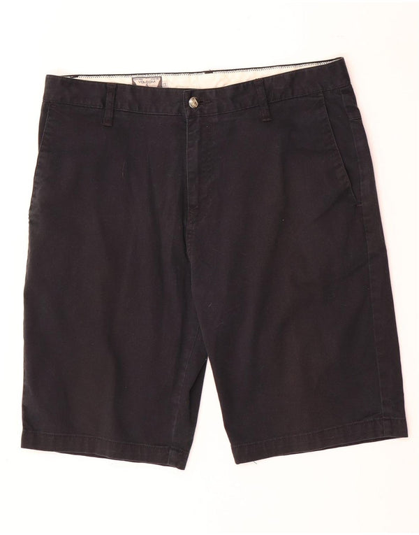Volcom Mens Chino Shorts W34 Large Black Cotton