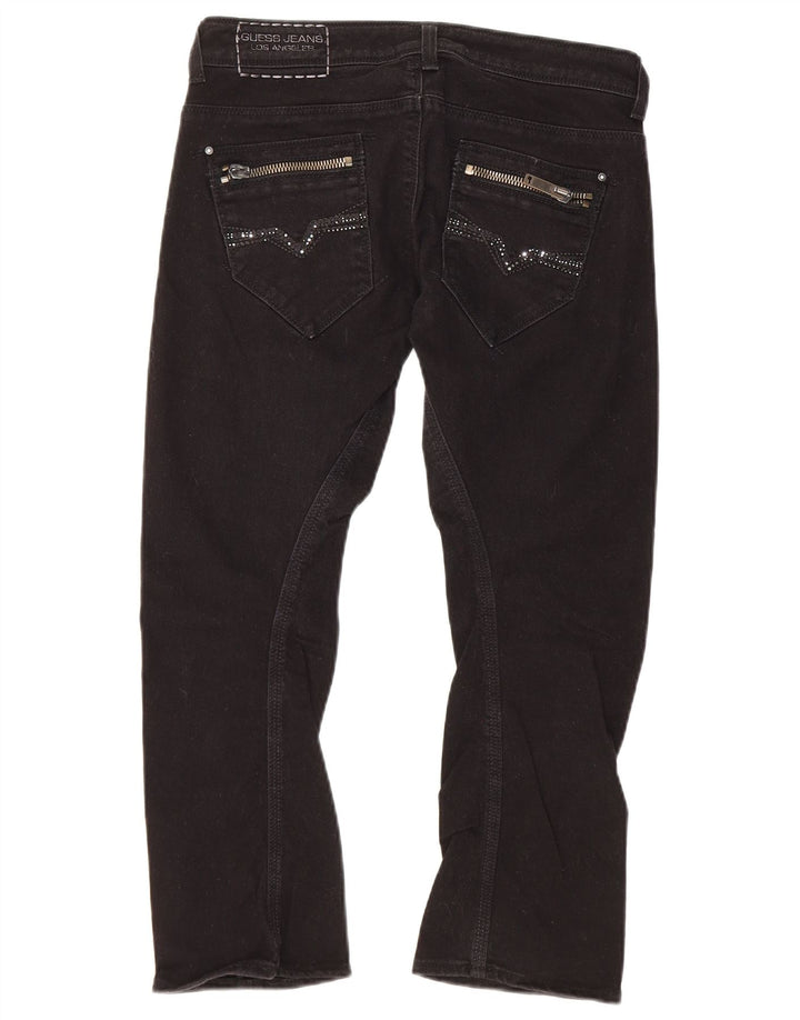 Guess Womens Cropped Jeans W28 L23 Sort bomuld