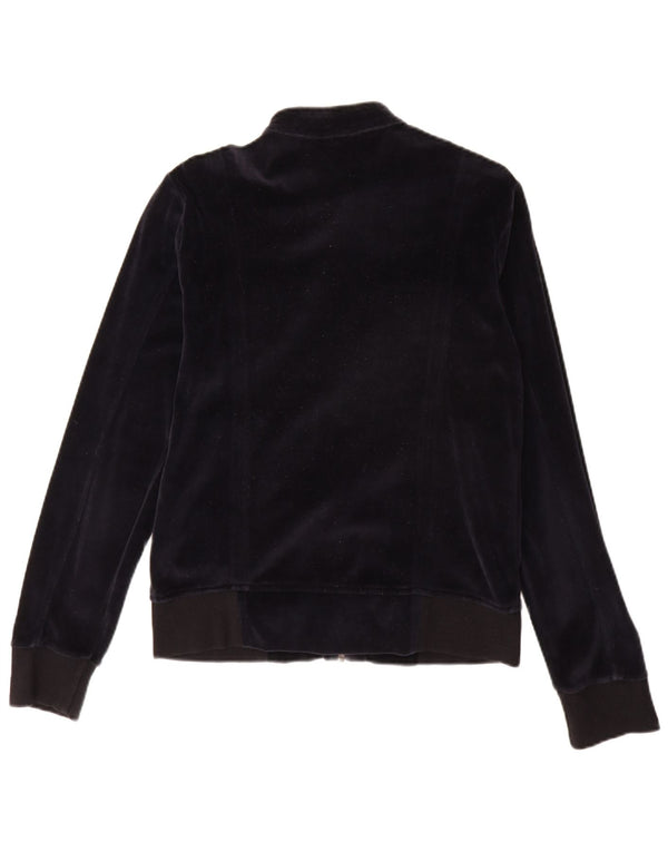 Giacca da ginnastica da donna in velluto Gas UK 14 cotone medio blu navy