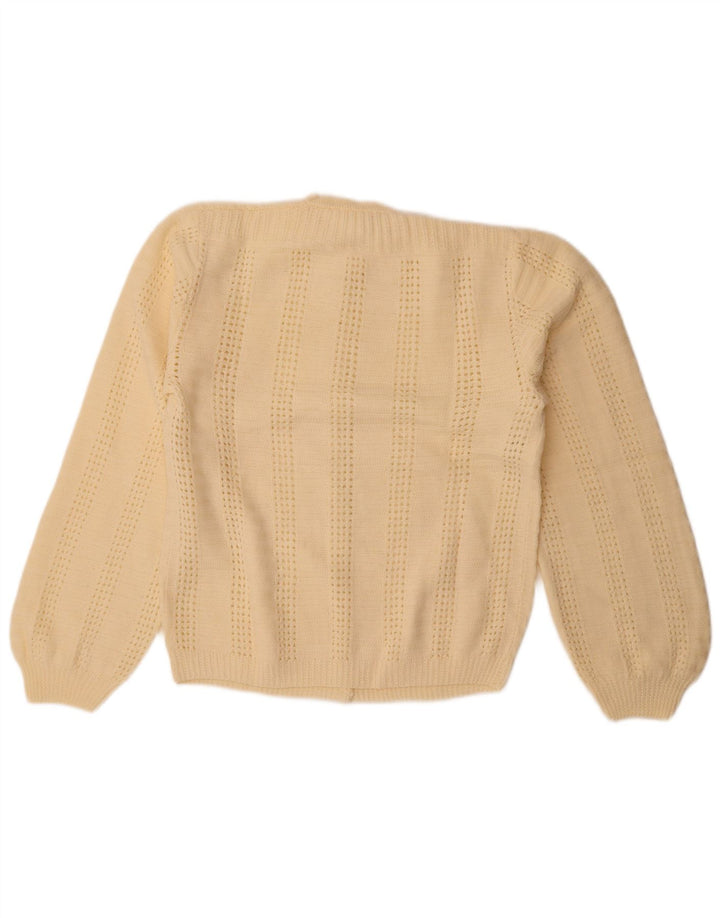 Vintage Womens Cardigan Sweater UK 14 Large Off White