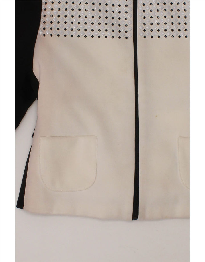 ROCCOBAROCCO Girls Tracksuit Top Jacket 5-6 Years Black Colourblock Vintage Roccobarocco and Second-Hand Roccobarocco from Messina Hembry 
