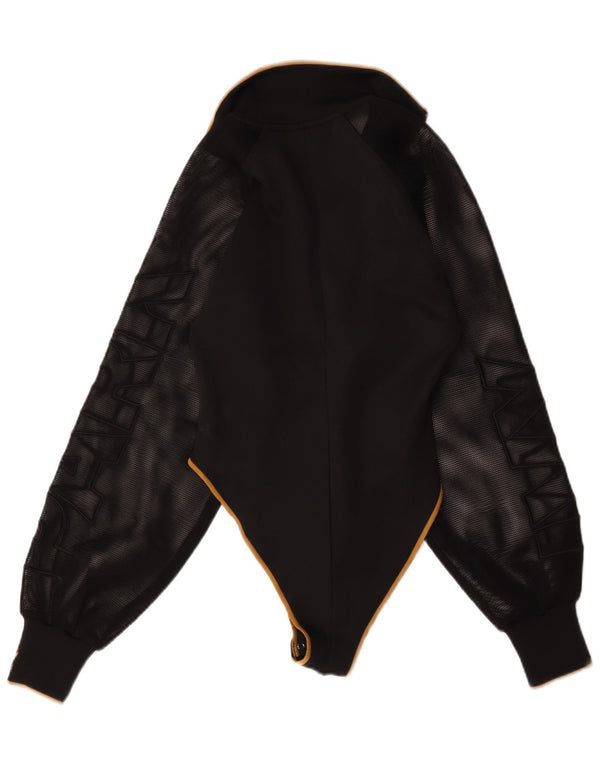 Adidas Damen Ivy Park Langarm-Body UK 10 Small Schwarz Polyester