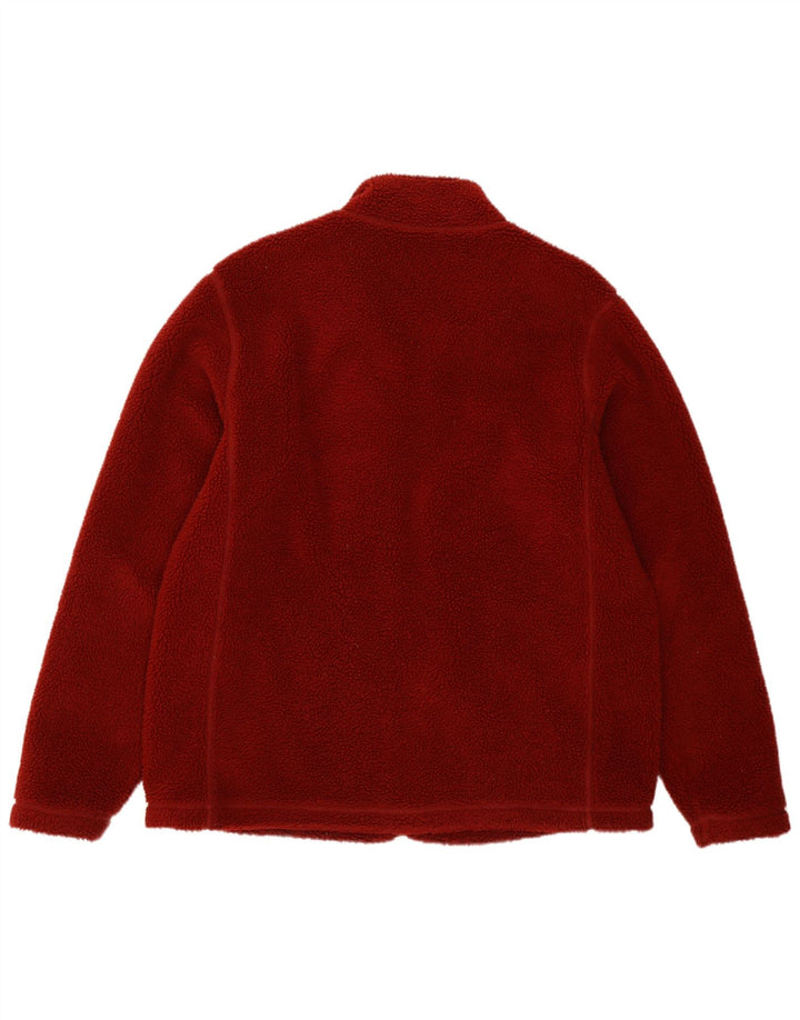 Lands End Herre Fleecejakke UK 38/40 Medium Rød Polyester