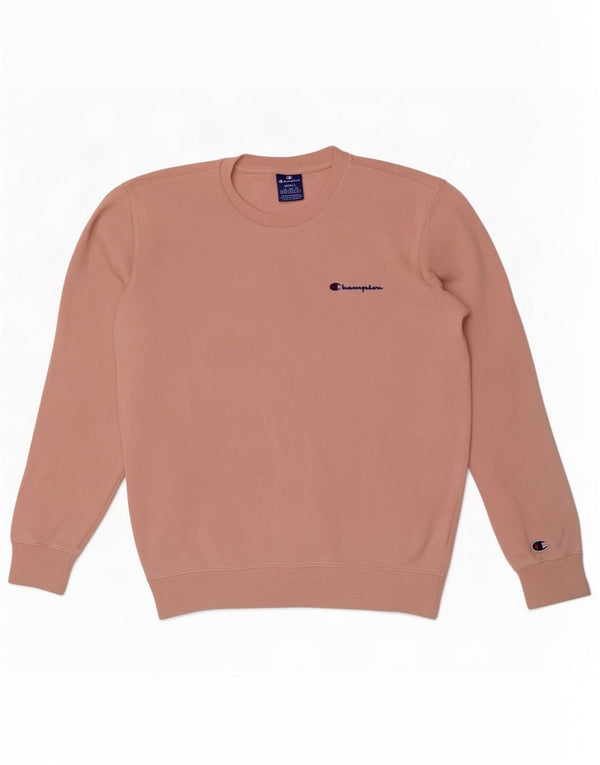 Champion Mens Sweatshirt Jumper Small Pink Cotton
