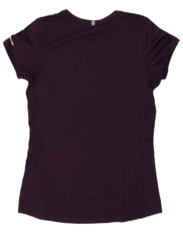 Nike Mujer Dri Fit Camiseta Top UK 8 Small Púrpura Poliéster