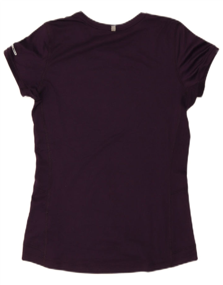 Nike Womens Dri Fit T-Shirt Top UK 8 Small Purple Polyester