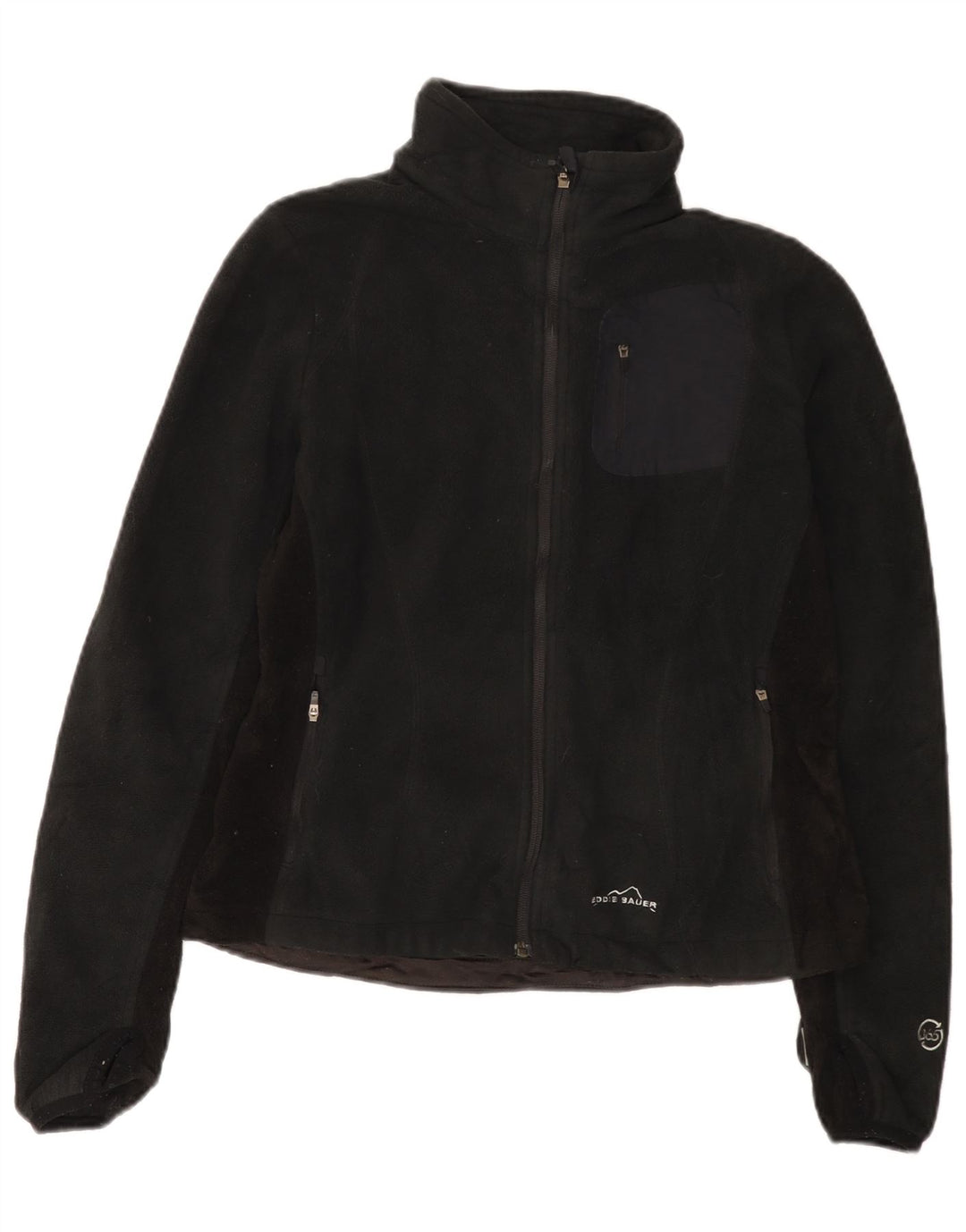 Eddie Bauer Dame Fleecejakke UK 14 Medium Sort Polyester