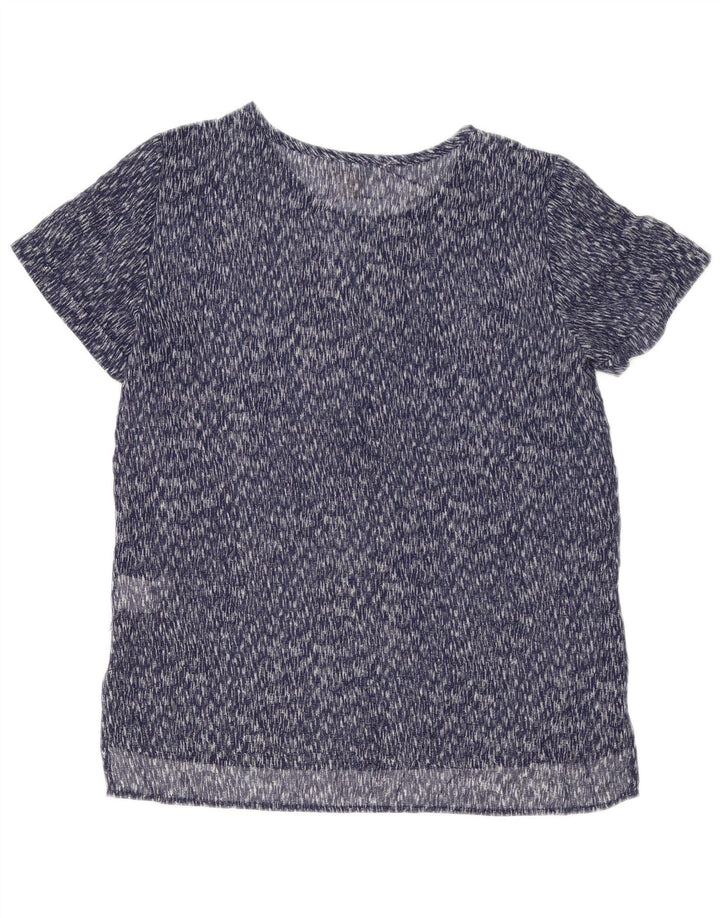 MICHAEL KORS Womens Blouse Top UK 10 Small Blue Striped