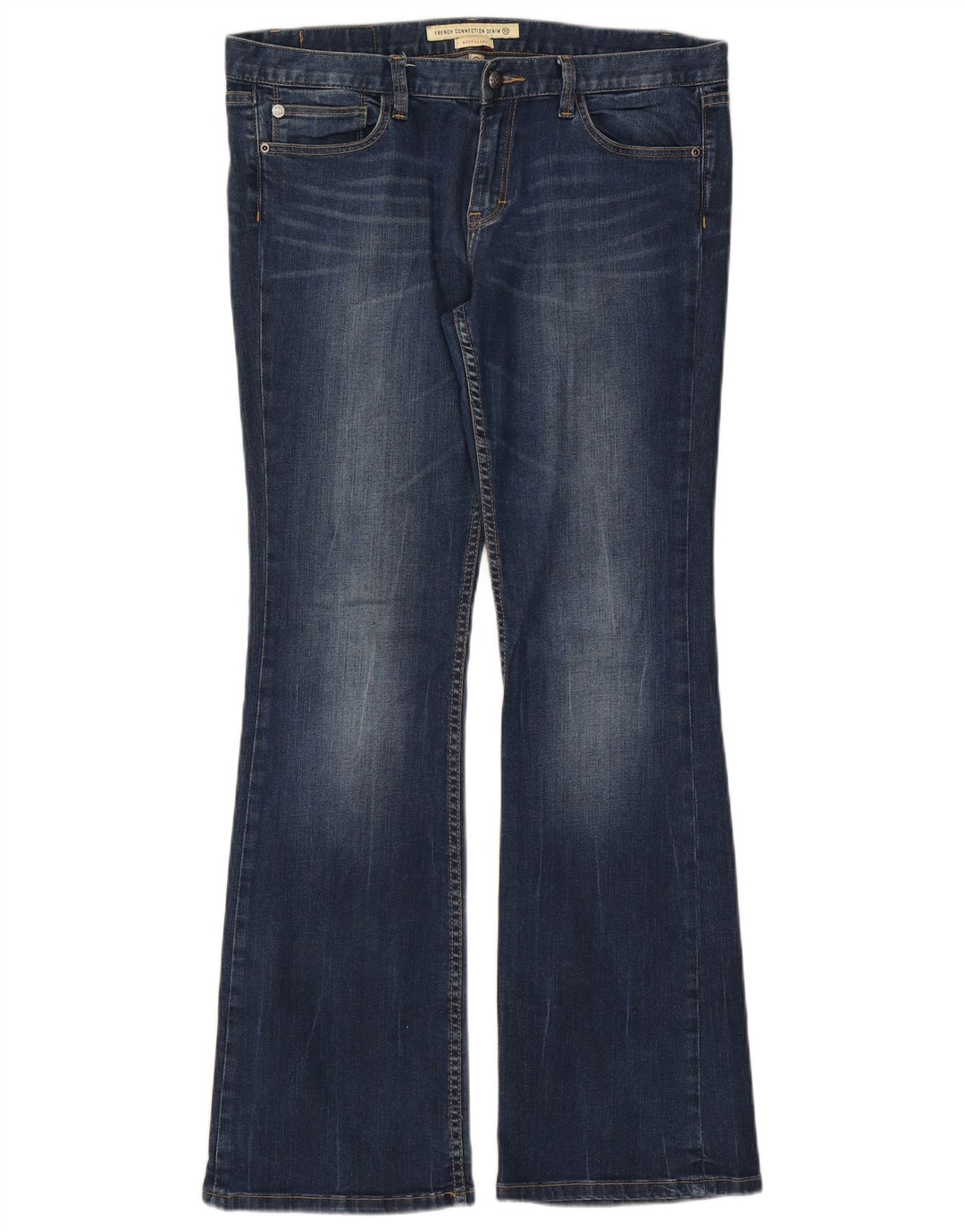 French Connection Womens Bootcut Flared Jeans US 16 2XL W38 L33 Blue Cotton