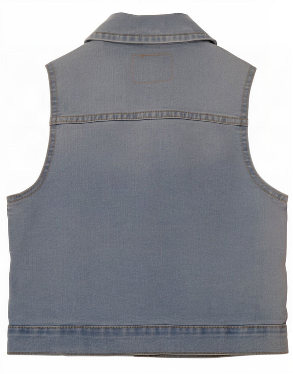Gilet di jeans per ragazze Levi's 7-8 anni piccolo in cotone blu
