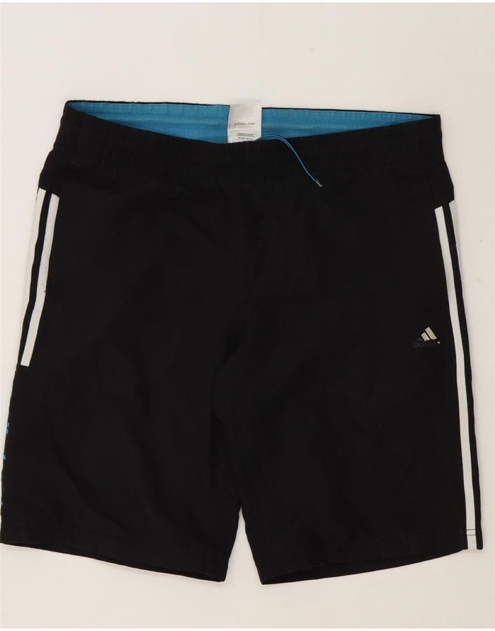 ADIDAS Mens Graphic Sport Shorts Small Black Polyester Vintage Adidas and Second-Hand Adidas from Messina Hembry 