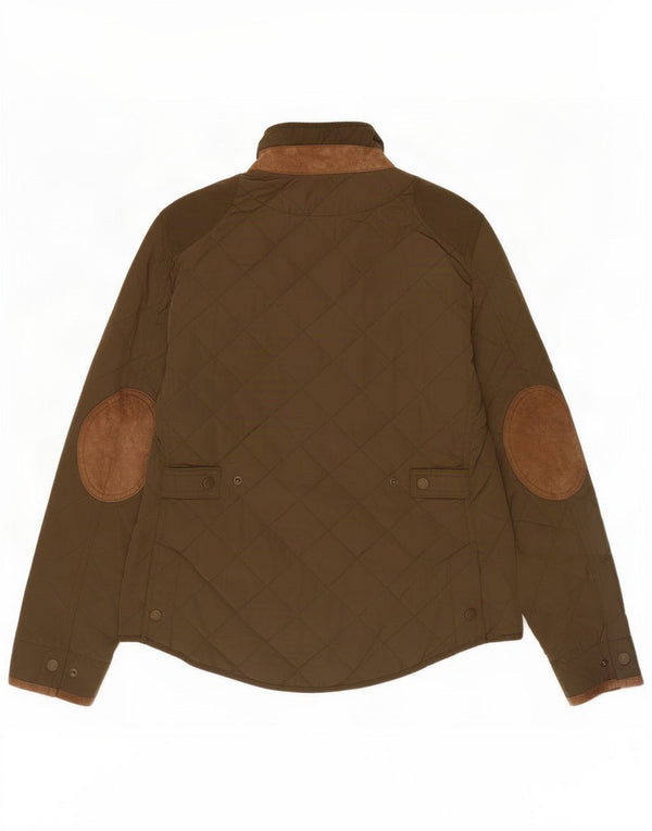 Damska pikowana kurtka Massimo Dutti UK 14, średni nylon khaki