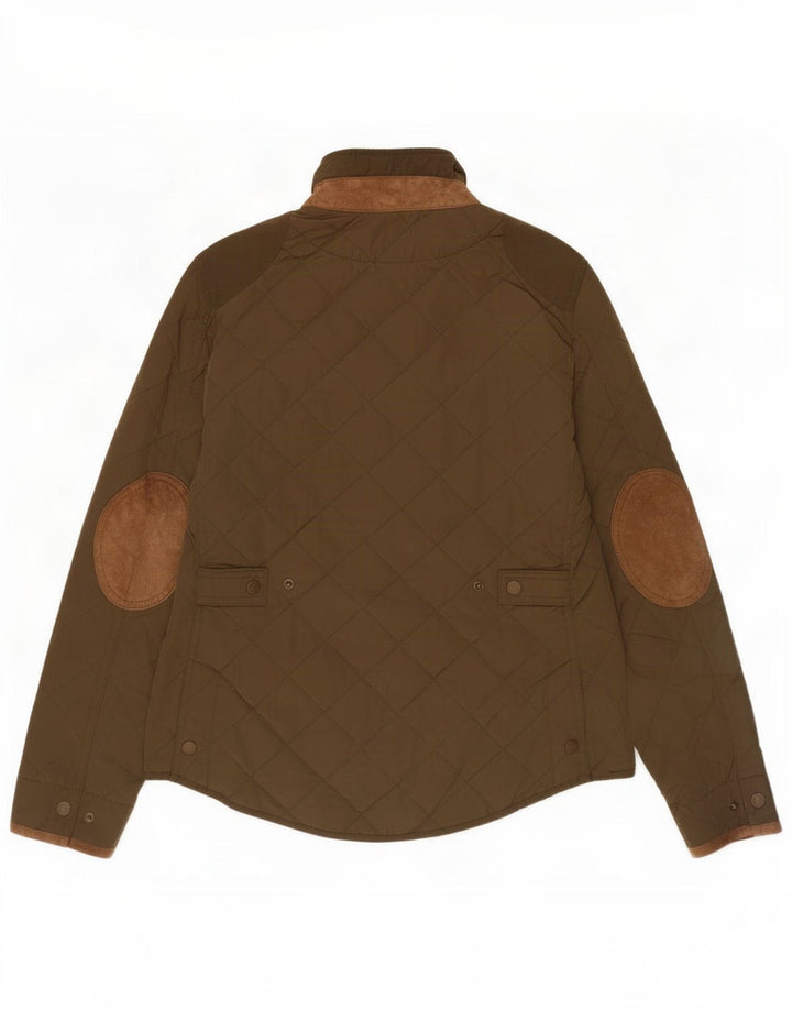 Massimo Dutti Chaqueta Acolchada Mujer UK 44 Medium Caqui Nylon