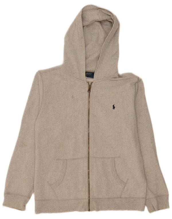 Polo Ralph Lauren drenge hættetrøje med lynlås 15-16 år XL Grå Flecked