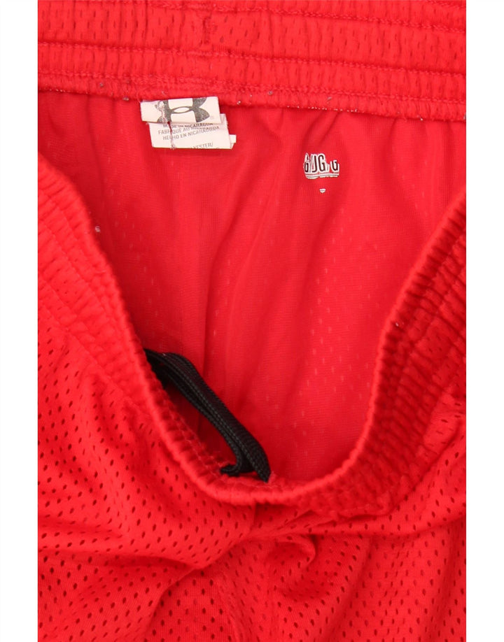 UNDER ARMOUR Mens Sport Shorts Small Red Polyester Vintage Under Armour and Second-Hand Under Armour from Messina Hembry 