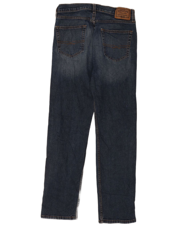 Levi's Mens Signature normál, egyenes farmer W30 L32 kék pamut