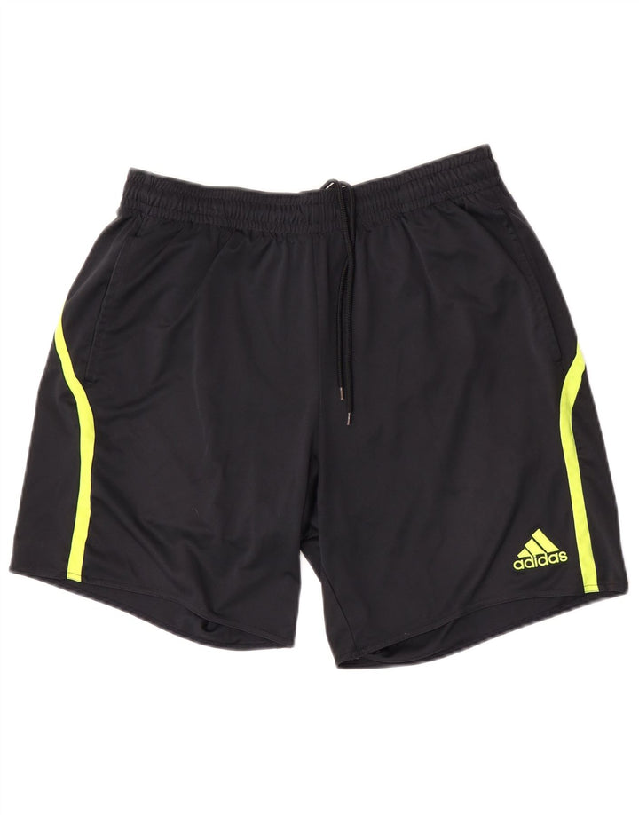 Adidas Herre Climacool Sports Shorts Large Black Colourblock Polyester
