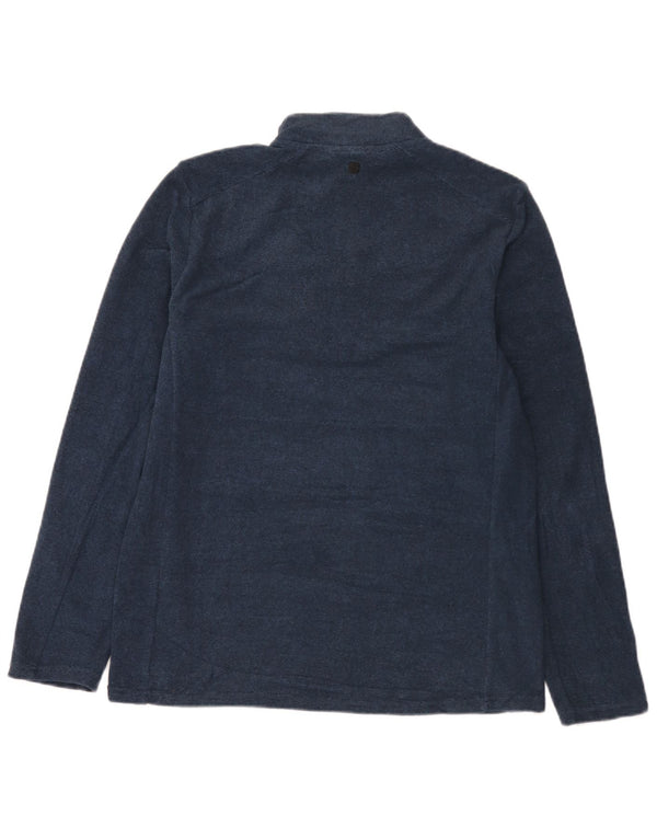Mountain Warehouse Herre Zip Neck Sweatshirt Jumper Medium Navy Blue Flecked