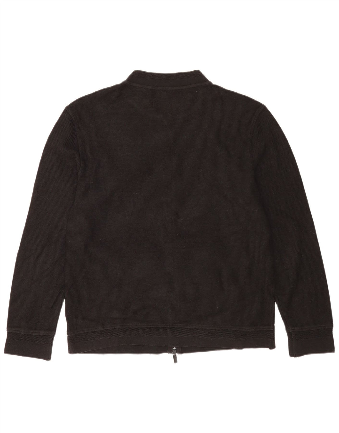 Massimo Dutti Mens Cardigan Sweater Large Black Cotton