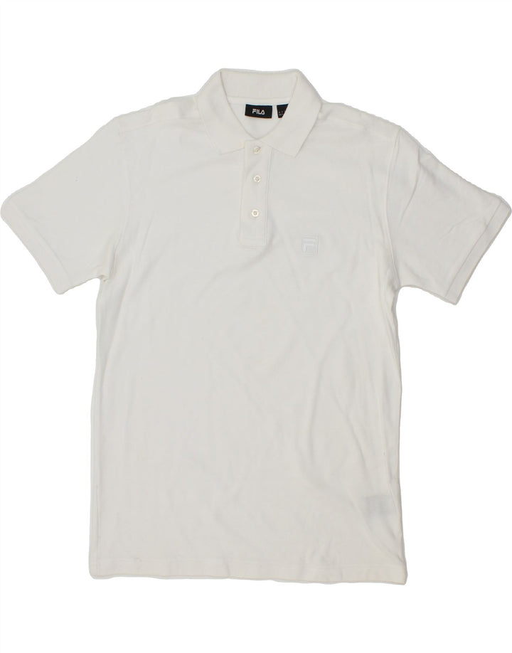 FILA Mens Polo Shirt Small White Cotton Vintage Fila and Second-Hand Fila from Messina Hembry 