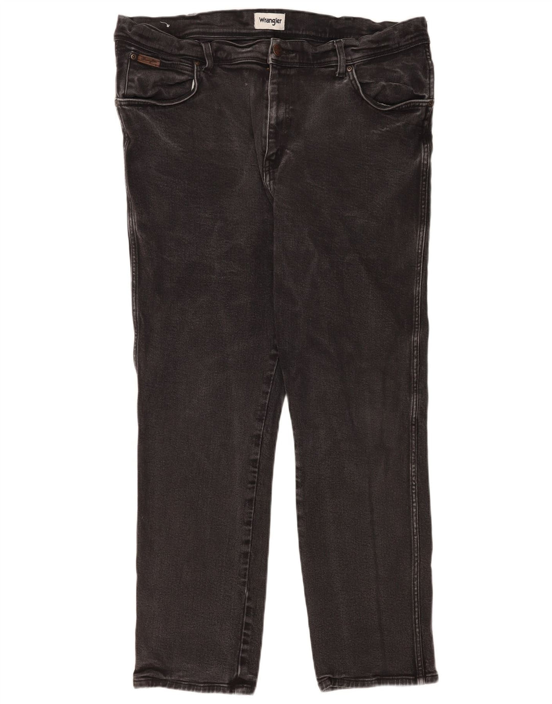 Wrangler Mens Texas Straight Jeans W42 L32 Grey Cotton
