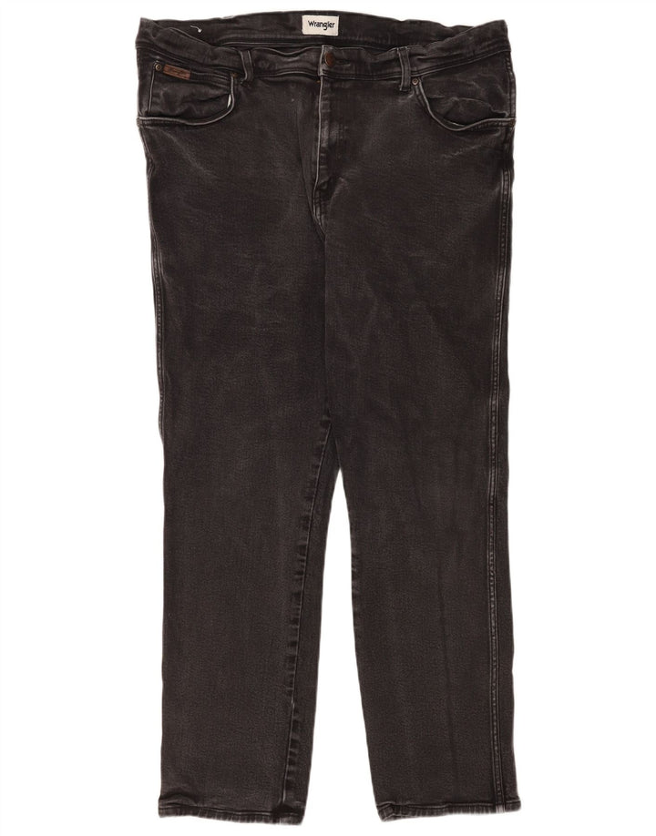 Wrangler Mens Texas Straight Jeans W42 L32 Grey Cotton